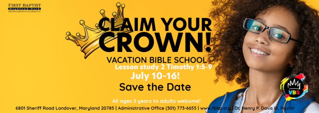 VACATION BIBLE SCHOOL REGISTRATION – First Baptist Church of Highland Park