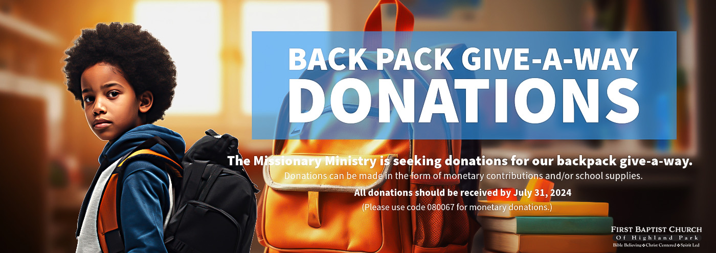 FBHP - Back Pack Donations